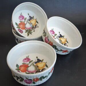 VTG Porcelaine De Paris Ramekins Made in France Set of 4 Mint Condition